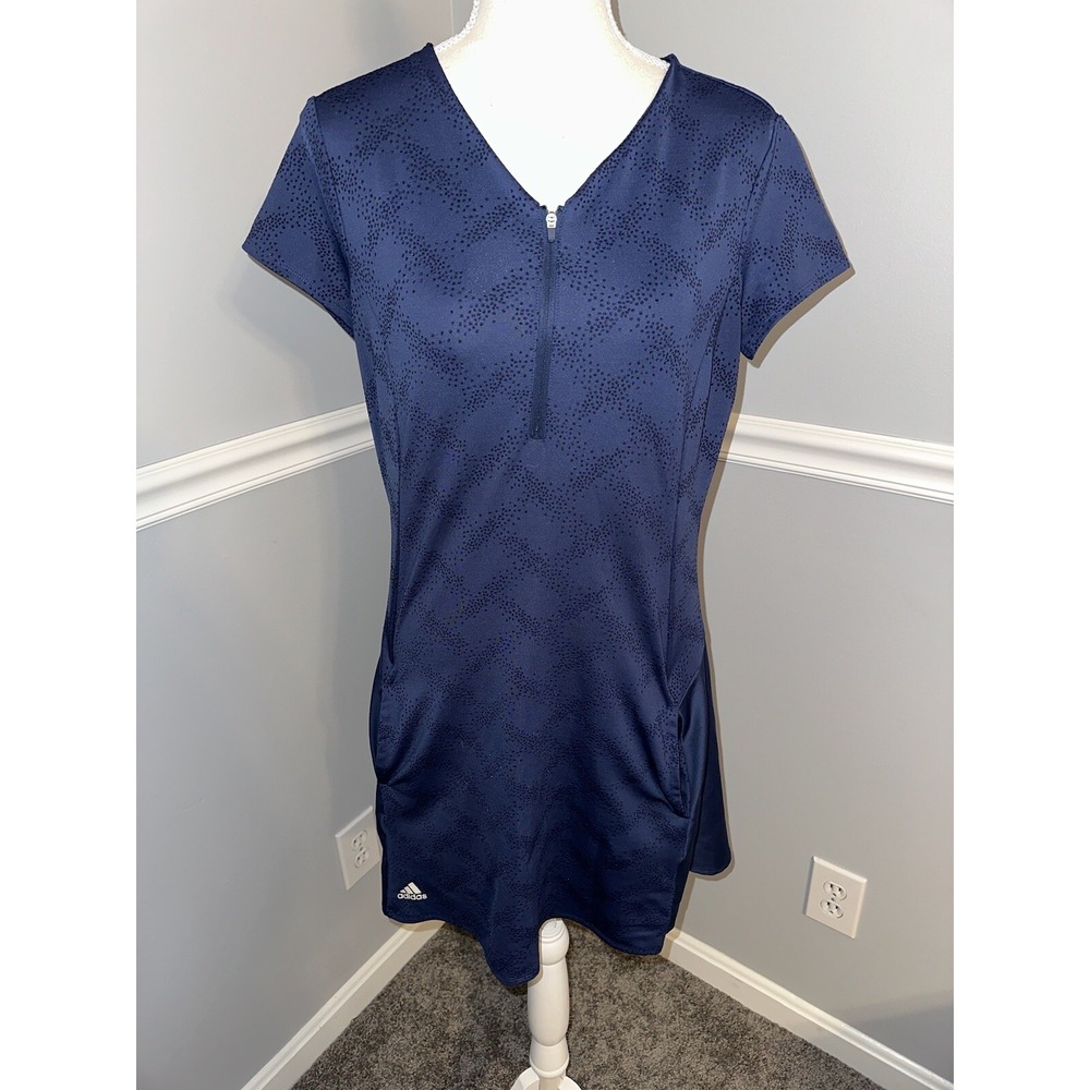 Adidas Athletic Dress Womens Size M Golf Tennis Sports Athleisure Short 1/4 Zip